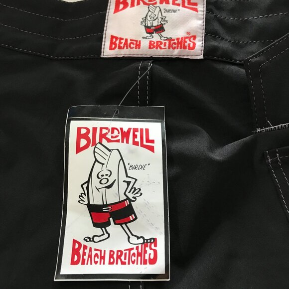 Birdwell Boardshort Swim Shorts Men 30 Black Beach Britches Lace Closure Pocket - Picture 4 of 12